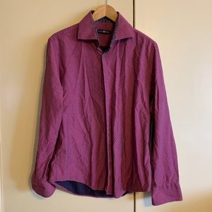 Stone Rose Polkadot Button Down